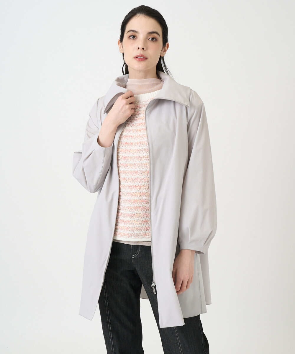 PRVEE16490 CHRISTIAN AUJARD(クリスチャン・オジャール) [シワになりにくい]タフタジップアップコート ライトグレー