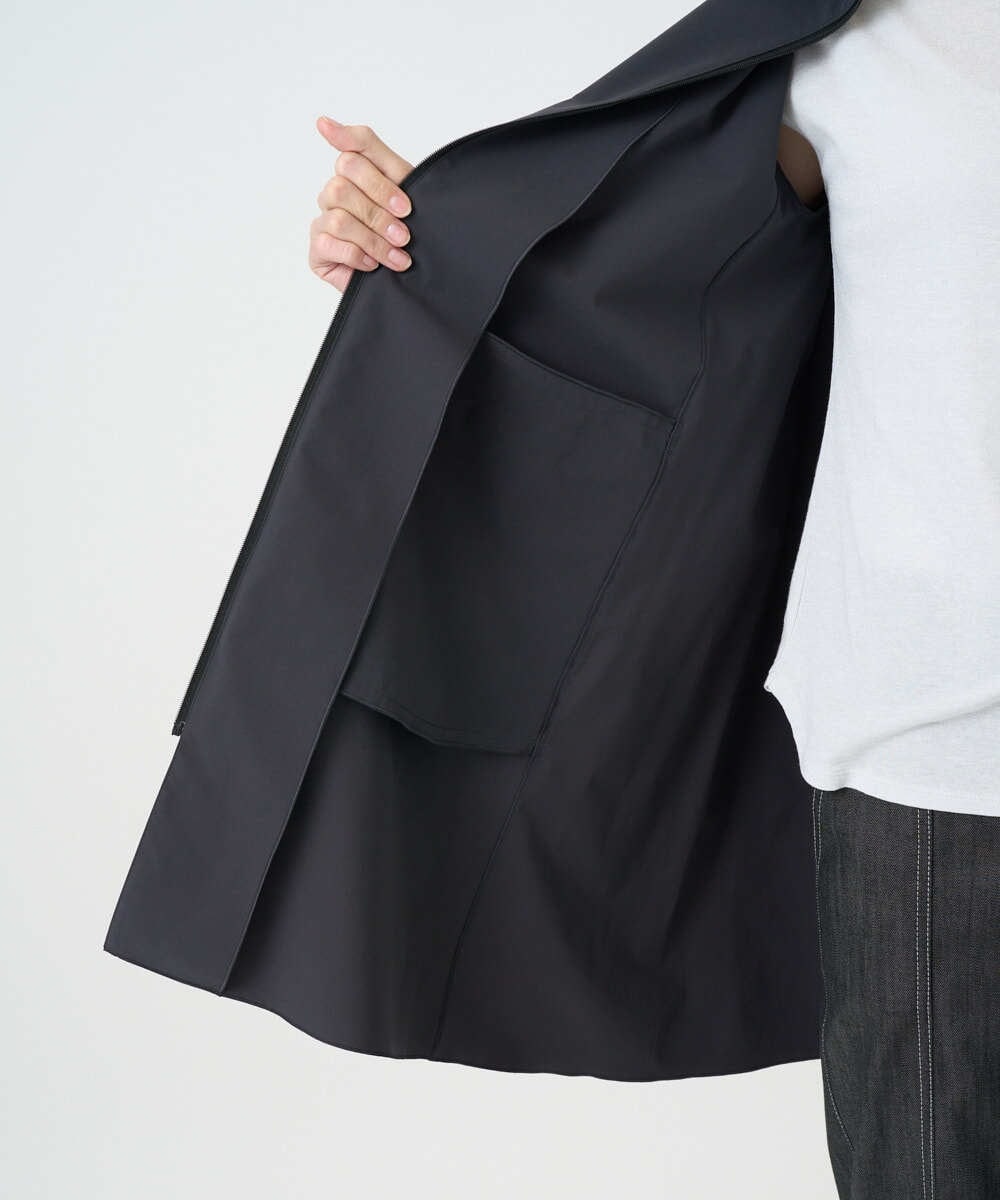 PRVEE16490 CHRISTIAN AUJARD(クリスチャン・オジャール) [シワになりにくい]タフタジップアップコート ダークグレー