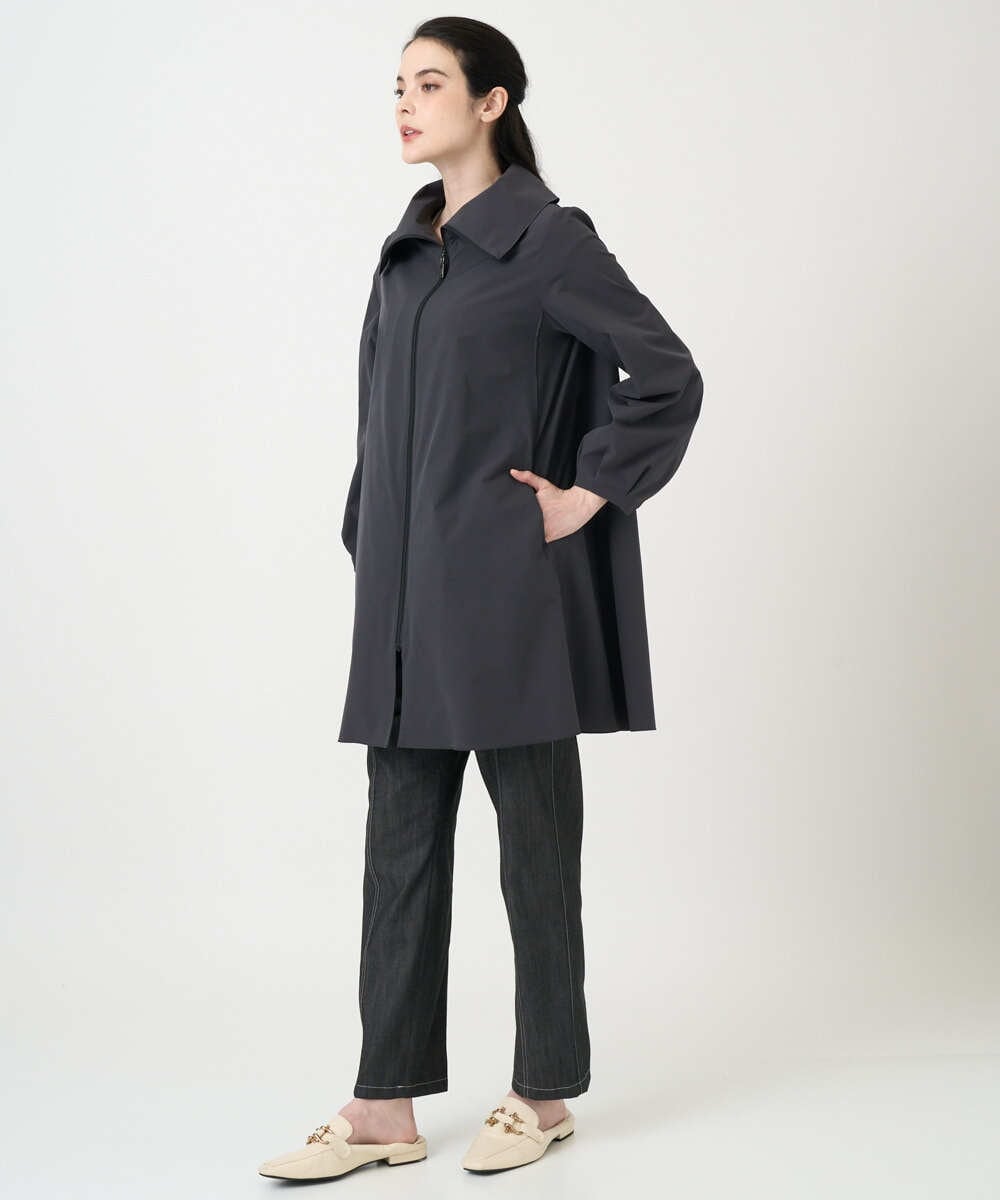 PRVEE16490 CHRISTIAN AUJARD(クリスチャン・オジャール) [シワになりにくい]タフタジップアップコート ダークグレー