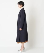 PRVES30670 CHRISTIAN AUJARD(クリスチャン・オジャール) ノーカラーシンプルコート ネイビー