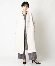 PRVES30670 CHRISTIAN AUJARD(クリスチャン・オジャール) ノーカラーシンプルコート アイボリー