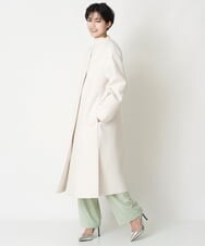 PRVES30670 CHRISTIAN AUJARD(クリスチャン・オジャール) ノーカラーシンプルコート アイボリー