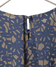 PYBAD03430 CHRISTIAN AUJARD(小さいサイズ)(メゾン ドゥ サンク) [セットアップ対応]フラワーオパールプリントブラウス ネイビー×ブラウン