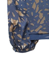 PYBAD03430 CHRISTIAN AUJARD(小さいサイズ)(メゾン ドゥ サンク) [セットアップ対応]フラワーオパールプリントブラウス ネイビー×ブラウン