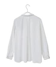 PYBAD17390 CHRISTIAN AUJARD(小さいサイズ)(メゾン ドゥ サンク) 刺繍デザイン長袖ブラウス ホワイト