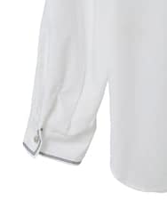 PYBAD17390 CHRISTIAN AUJARD(小さいサイズ)(メゾン ドゥ サンク) 刺繍デザイン長袖ブラウス ホワイト