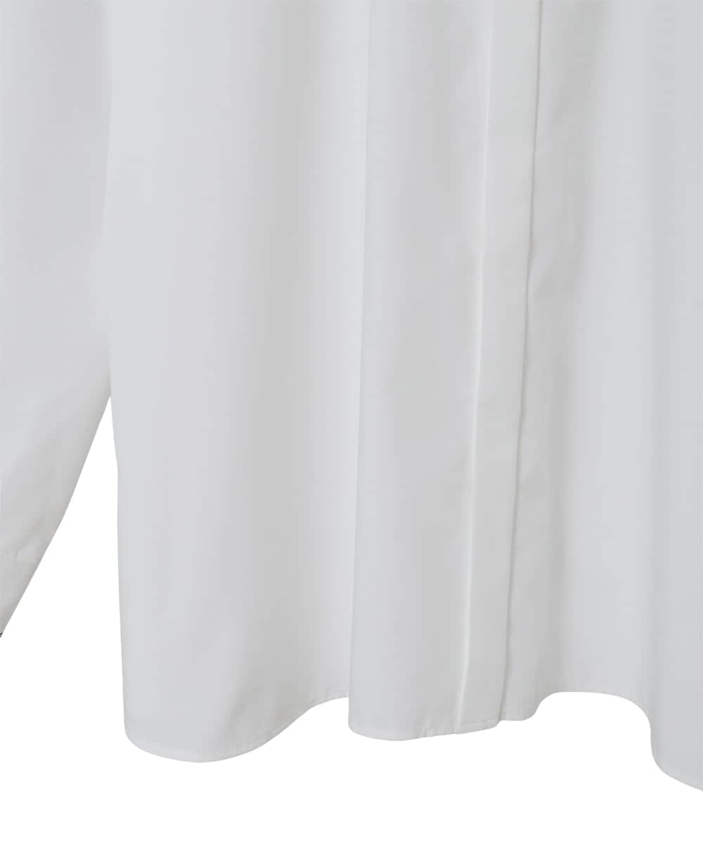 PYBAD17390 CHRISTIAN AUJARD(小さいサイズ)(メゾン ドゥ サンク) 刺繍デザイン長袖ブラウス ホワイト