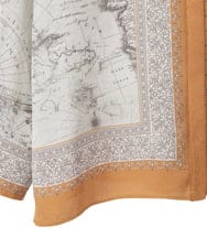 PYBAD32490 CHRISTIAN AUJARD(小さいサイズ)(メゾン ドゥ サンク) アートプリント長袖ブラウス ベージュ×オレンジ