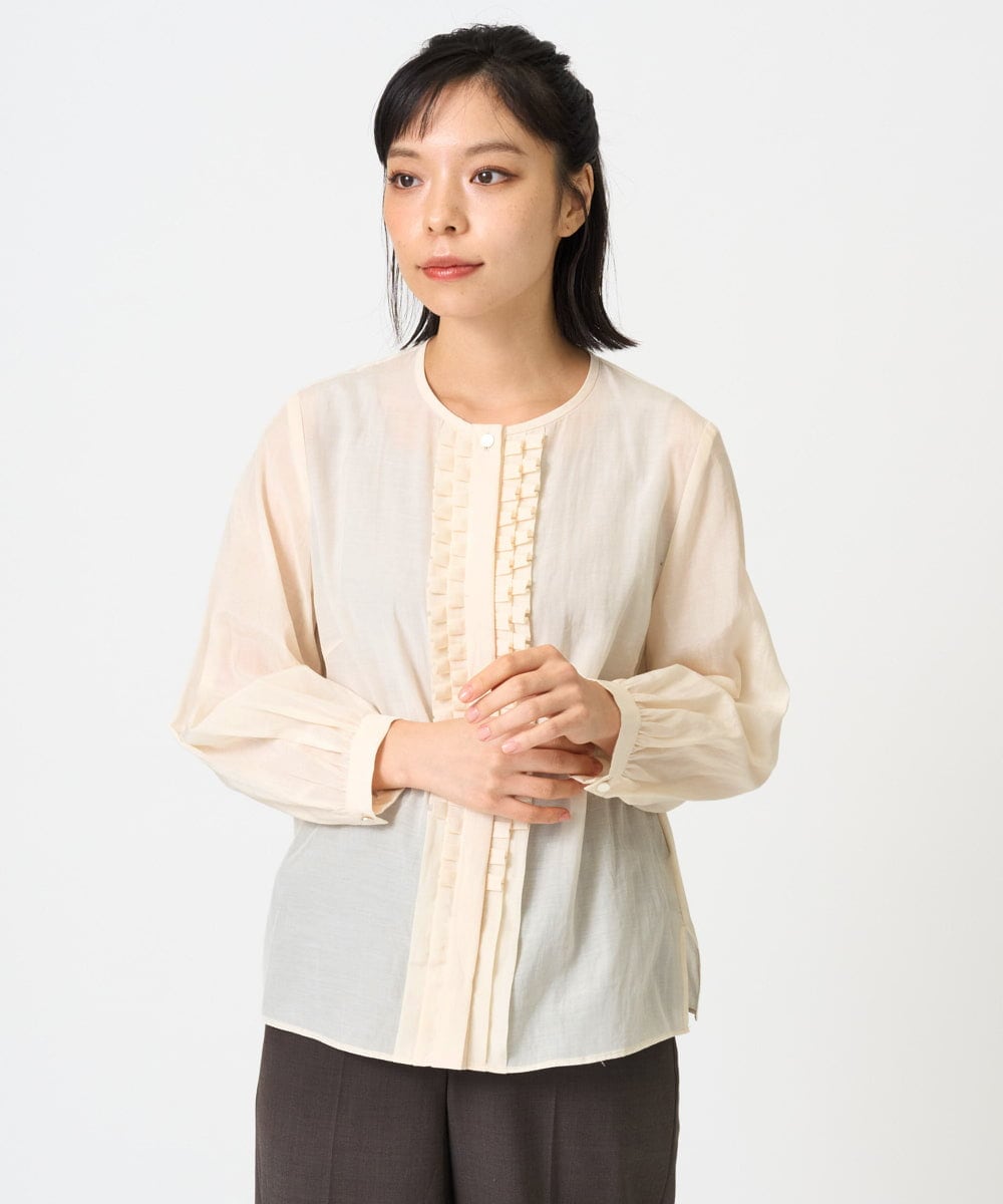 PYBAH09360 CHRISTIAN AUJARD(小さいサイズ) タックプリーツブラウス
