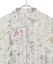 PYBEE19490 CHRISTIAN AUJARD(小さいサイズ)(メゾン ドゥ サンク) ボタニカルフラワーブラウス ホワイト×ピンク系