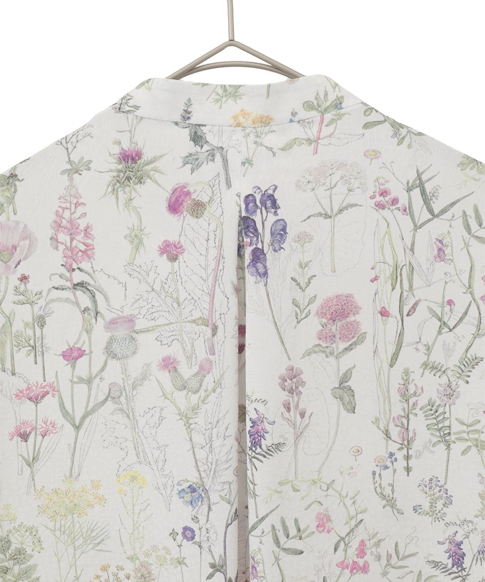 PYBEE19490 CHRISTIAN AUJARD(小さいサイズ)(メゾン ドゥ サンク) ボタニカルフラワーブラウス ホワイト×ピンク系