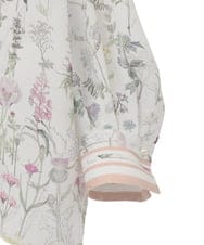 PYBEE19490 CHRISTIAN AUJARD(小さいサイズ)(メゾン ドゥ サンク) ボタニカルフラワーブラウス ホワイト×ピンク系