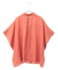 PYBGA63400 CHRISTIAN AUJARD(小さいサイズ)(メゾン ドゥ サンク) [吸水速乾]リネンワイドシルエットブラウス ブルー