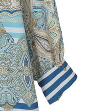 PYBGD25490 CHRISTIAN AUJARD(小さいサイズ)(メゾン ドゥ サンク) マリンブルーペーズリーブラウス ブルー系