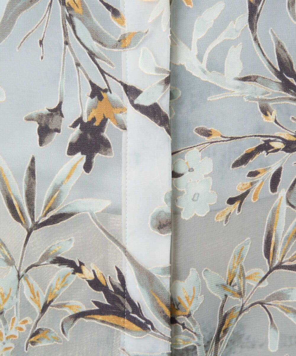 PYBGE02490 CHRISTIAN AUJARD(小さいサイズ)(メゾン ドゥ サンク) フラワープリントシアーブラウス グリーン