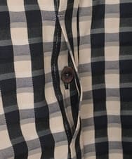 PYBGE09490 CHRISTIAN AUJARD(小さいサイズ)(メゾン ドゥ サンク) [セットアップ対応]シャンブレーチェックブラウス オレンジ×ネイビー系