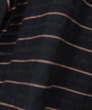 PYBHE28360 CHRISTIAN AUJARD(小さいサイズ)(メゾン ドゥ サンク) [セットアップ対応]カラミメッシュボーダーブラウス ネイビー