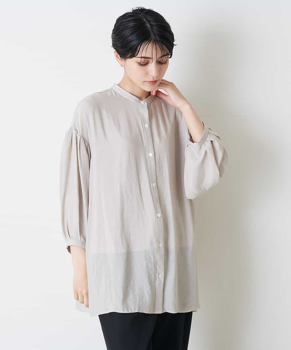 PYBHP04290 CHRISTIAN AUJARD(小さいサイズ)(メゾン ドゥ サンク) エアリーオーバーブラウス レッド