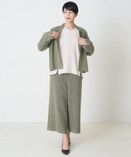 PYBJP63330 CHRISTIAN AUJARD(小さいサイズ)(メゾン ドゥ サンク) 【セットアップ対応】ステッチデザインAラインブラウス ネイビー