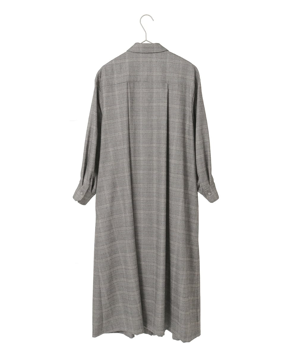 PYEAD31720 CHRISTIAN AUJARD(小さいサイズ)(メゾン ドゥ サンク) グレンチェックワンピース ブラウン系