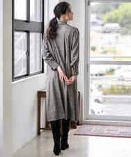 PYEAD31720 CHRISTIAN AUJARD(小さいサイズ)(メゾン ドゥ サンク) グレンチェックワンピース ブラウン系