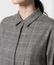 PYEAD31720 CHRISTIAN AUJARD(小さいサイズ)(メゾン ドゥ サンク) グレンチェックワンピース ブラウン系