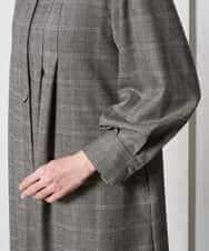 PYEAD31720 CHRISTIAN AUJARD(小さいサイズ)(メゾン ドゥ サンク) グレンチェックワンピース ブラウン系