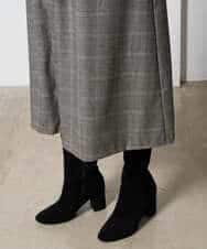 PYEAD31720 CHRISTIAN AUJARD(小さいサイズ)(メゾン ドゥ サンク) グレンチェックワンピース ブラウン系