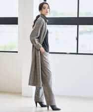 PYEAD31720 CHRISTIAN AUJARD(小さいサイズ)(メゾン ドゥ サンク) グレンチェックワンピース ブラウン系