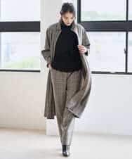 PYEAD31720 CHRISTIAN AUJARD(小さいサイズ)(メゾン ドゥ サンク) グレンチェックワンピース ブラウン系