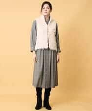 PYEAD31720 CHRISTIAN AUJARD(小さいサイズ)(メゾン ドゥ サンク) グレンチェックワンピース ブラウン系