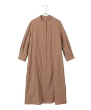 PYEAE03600 CHRISTIAN AUJARD(小さいサイズ)(メゾン ドゥ サンク) 長袖タフタワンピース ブラウン