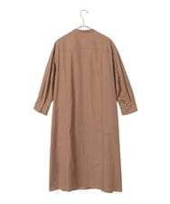 PYEAE03600 CHRISTIAN AUJARD(小さいサイズ)(メゾン ドゥ サンク) 長袖タフタワンピース ブラウン
