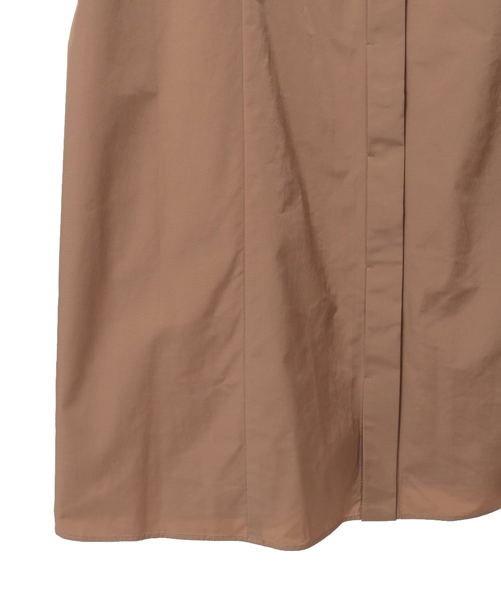 PYEAE03600 CHRISTIAN AUJARD(小さいサイズ)(メゾン ドゥ サンク) 長袖タフタワンピース ブラウン