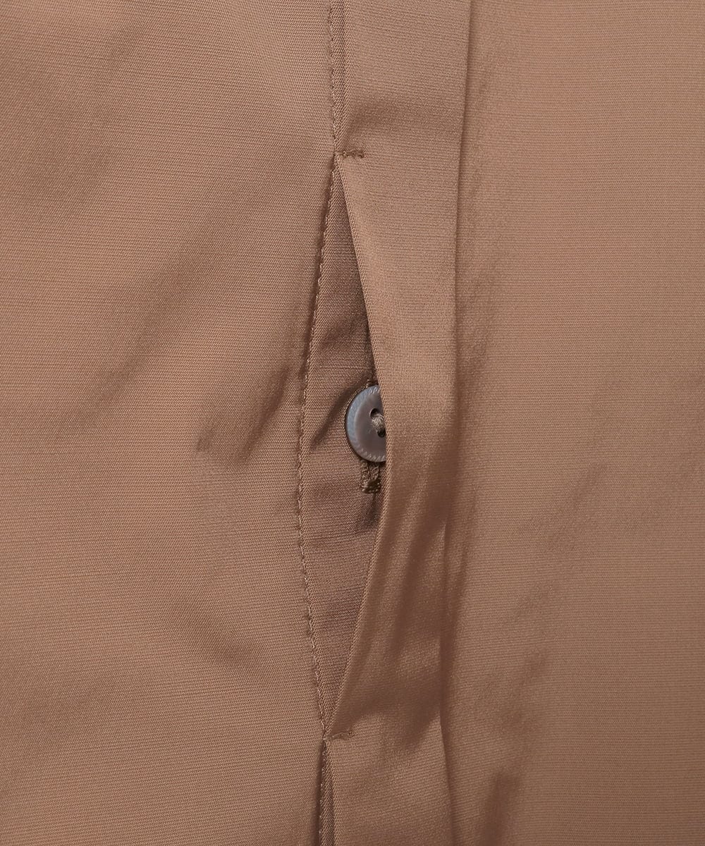 PYEAE03600 CHRISTIAN AUJARD(小さいサイズ)(メゾン ドゥ サンク) 長袖タフタワンピース ブラウン