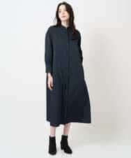 PYEAE03600 CHRISTIAN AUJARD(小さいサイズ)(メゾン ドゥ サンク) 長袖タフタワンピース ブラウン