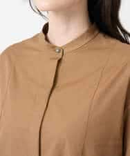 PYEAE03600 CHRISTIAN AUJARD(小さいサイズ)(メゾン ドゥ サンク) 長袖タフタワンピース ブラウン