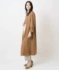 PYEAE03600 CHRISTIAN AUJARD(小さいサイズ)(メゾン ドゥ サンク) 長袖タフタワンピース ブラウン