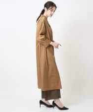 PYEAE03600 CHRISTIAN AUJARD(小さいサイズ)(メゾン ドゥ サンク) 長袖タフタワンピース ブラウン