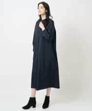 PYEAE03600 CHRISTIAN AUJARD(小さいサイズ)(メゾン ドゥ サンク) 長袖タフタワンピース ブラウン