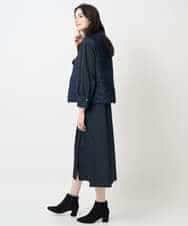 PYEAE03600 CHRISTIAN AUJARD(小さいサイズ)(メゾン ドゥ サンク) 長袖タフタワンピース ブラウン