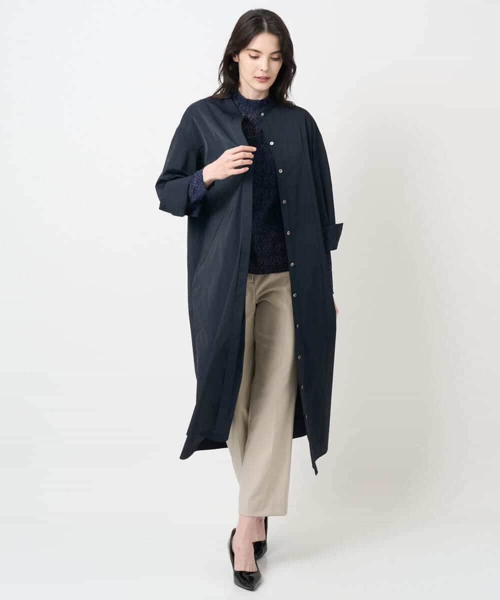 PYEAE03600 CHRISTIAN AUJARD(小さいサイズ)(メゾン ドゥ サンク) 長袖タフタワンピース ブラウン