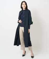 PYEAE03600 CHRISTIAN AUJARD(小さいサイズ)(メゾン ドゥ サンク) 長袖タフタワンピース ブラウン