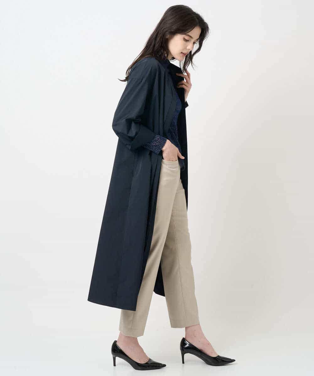 PYEAE03600 CHRISTIAN AUJARD(小さいサイズ)(メゾン ドゥ サンク) 長袖タフタワンピース ブラウン