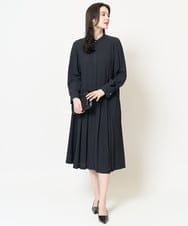 PYECA17690 CHRISTIAN AUJARD(小さいサイズ)(メゾン ドゥ サンク) プリーツデザインワンピース ブラック