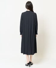 PYECA17690 CHRISTIAN AUJARD(小さいサイズ)(メゾン ドゥ サンク) プリーツデザインワンピース ブラック