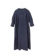PYEGA45500 CHRISTIAN AUJARD(小さいサイズ)(メゾン ドゥ サンク) タックデザインワンピース ネイビー