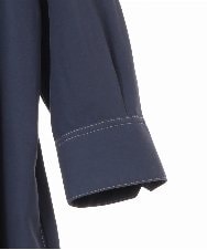 PYEGA45500 CHRISTIAN AUJARD(小さいサイズ)(メゾン ドゥ サンク) タックデザインワンピース ネイビー