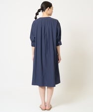 PYEGA45500 CHRISTIAN AUJARD(小さいサイズ)(メゾン ドゥ サンク) タックデザインワンピース ネイビー