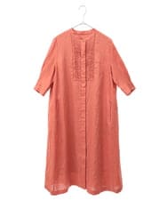 PYEGA63600 CHRISTIAN AUJARD(小さいサイズ)(メゾン ドゥ サンク) [吸水速乾]リネンリラクシーワンピース ブルー